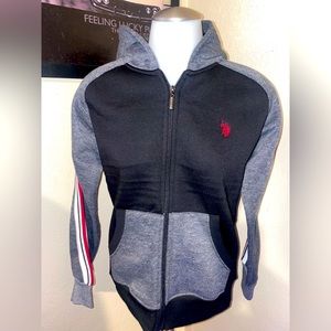 US Polo Assn Women’s Sweatshirt Full Zip Hoodie Long Sleeve Sweater Size 14/16